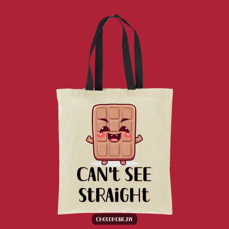 Funny Crossed-Eyes Chocolate Tote Bag - Carry Your Chuckles!