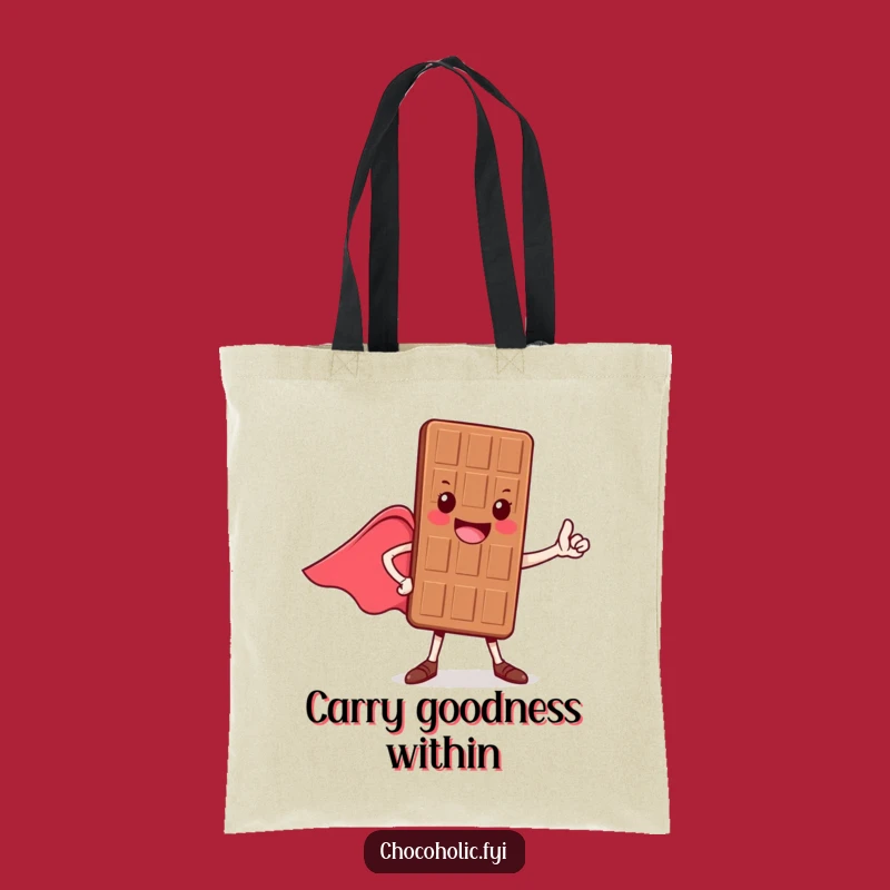 Funny Hero Chocolate Bar Tote Bag - Stylish & Brave Carryall for Daily Adventures