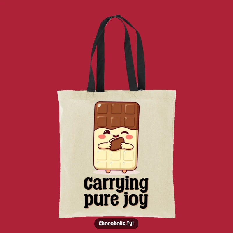 Funny Kawaii Chocolate Bar Tote Bag - Grocery Shopping Fun