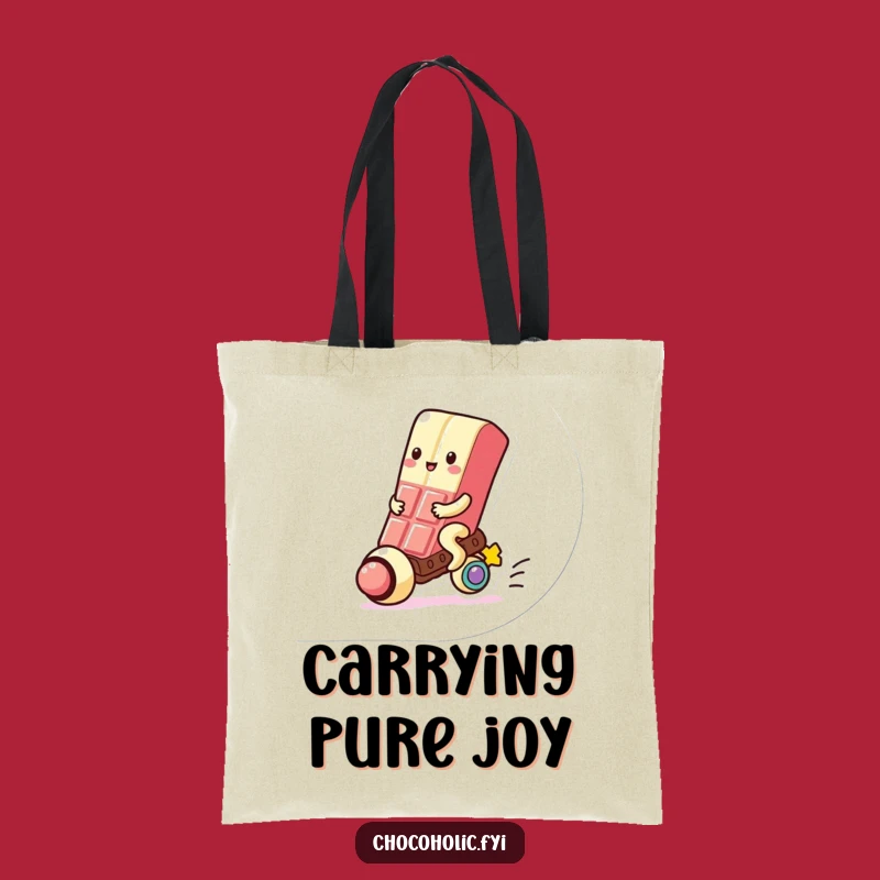 Funny Kawaii Chocolate Gumball Rider Tote Bag: Carry Your Sweetness, Ideal Funny Gift for Her