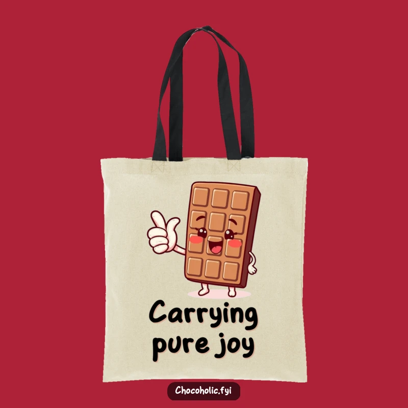 Funny Kawaii Chocolate Thumbs Up Tote Bag: Carry Positivity Everywhere