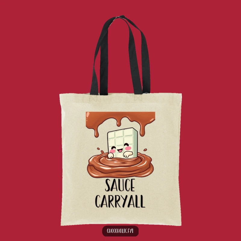 Funny Kawaii Chocolate Bar Dive Tote Bag - Carry Your Chocolate Love